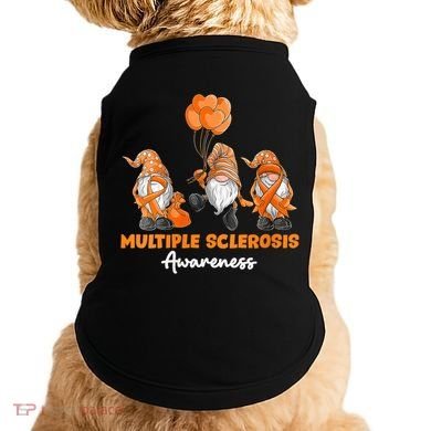 Gnomes Multiple Sclerosis Awareness Orange Ribbon Doggie Tank
