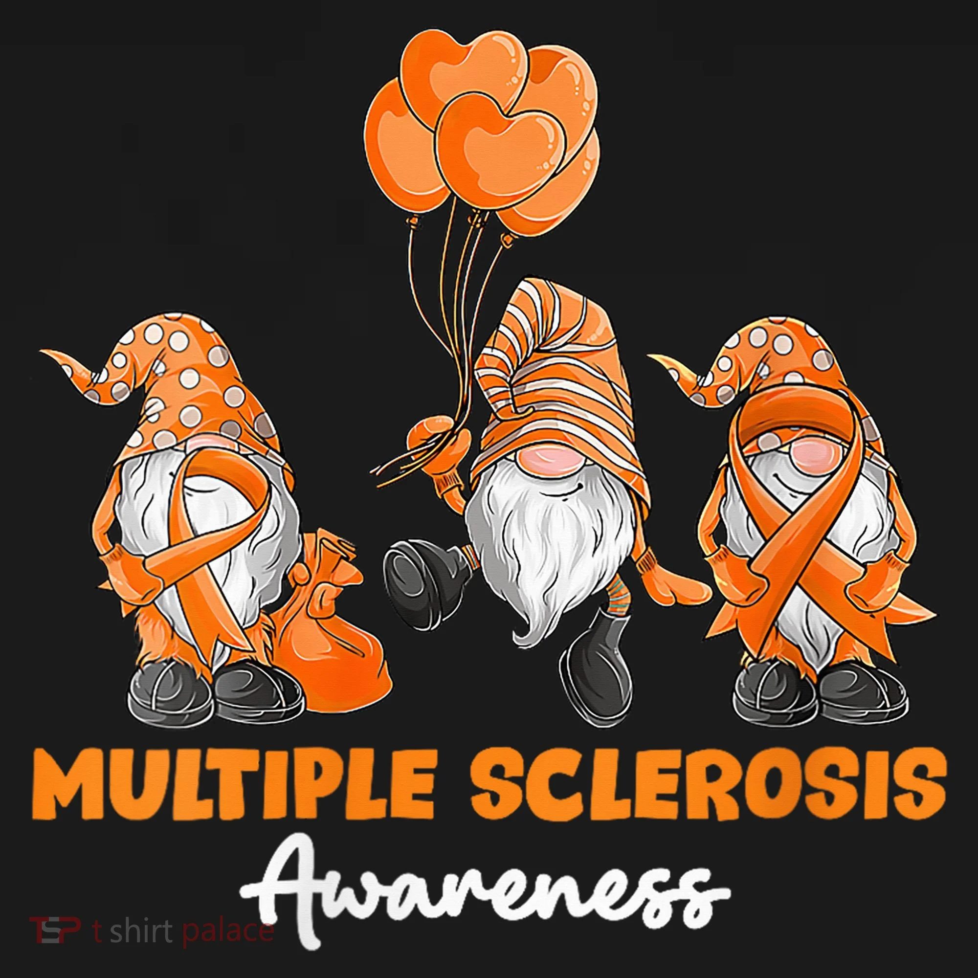 Gnomes Multiple Sclerosis Awareness Orange Ribbon Doggie Tank