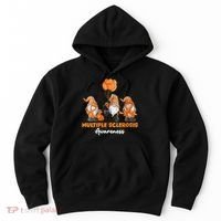 Gnomes Multiple Sclerosis Awareness Orange Ribbon Hoodie thumb 0