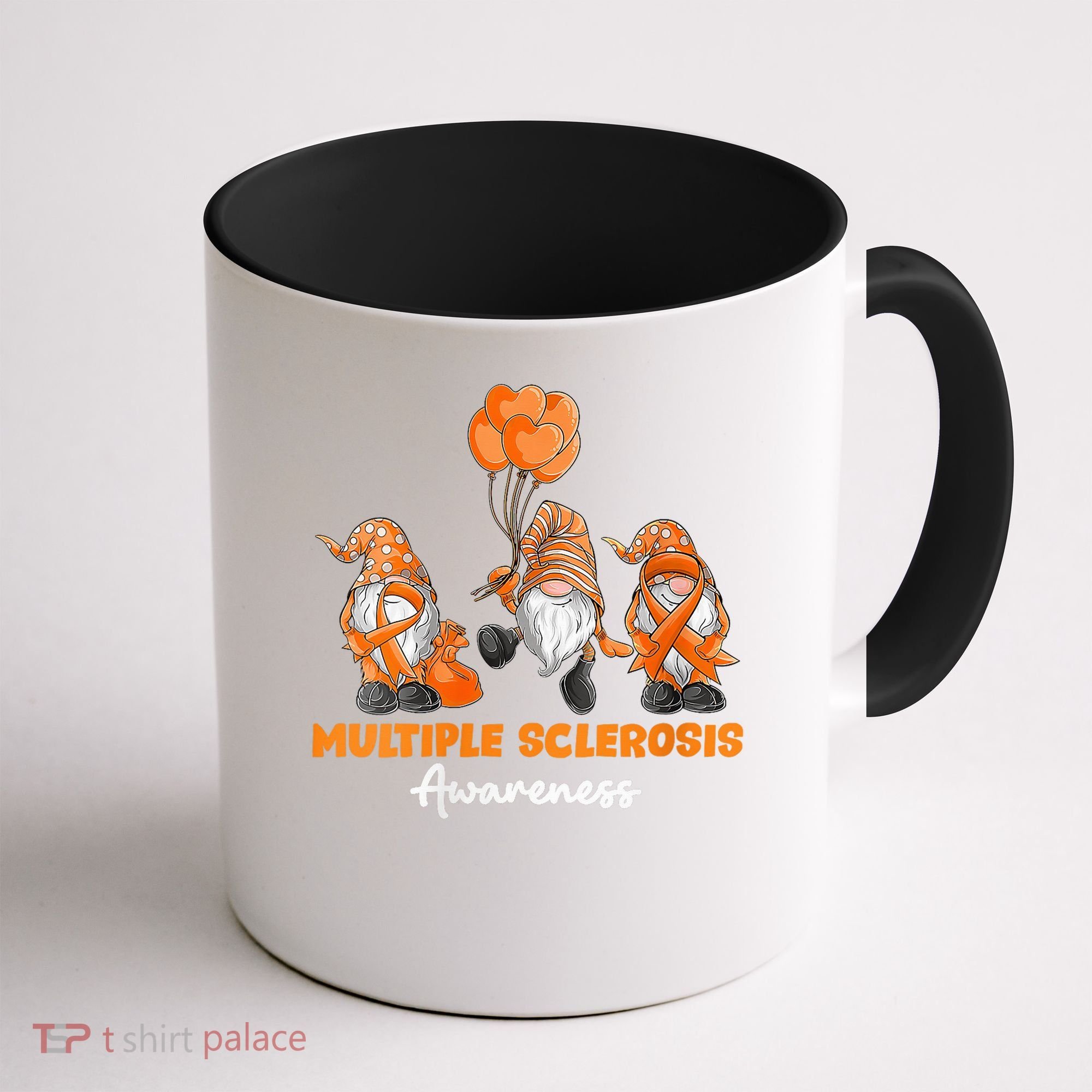 Gnomes Multiple Sclerosis Awareness Orange Ribbon Coffee Mug