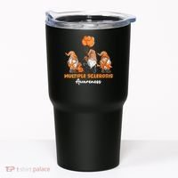 Gnomes Multiple Sclerosis Awareness Orange Ribbon Tumbler thumb 0