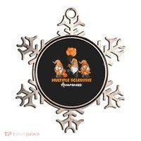 Gnomes Multiple Sclerosis Awareness Orange Ribbon Ornament thumb 0