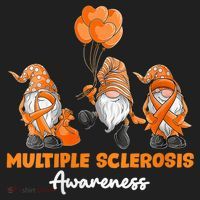 Gnomes Multiple Sclerosis Awareness Orange Ribbon Hat thumb 2