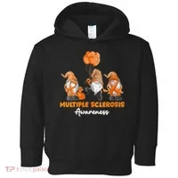 Gnomes Multiple Sclerosis Awareness Orange Ribbon Toddler Hoodie thumb 0