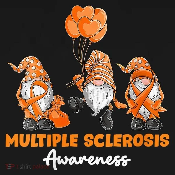 Gnomes Multiple Sclerosis Awareness Orange Ribbon Toddler Hoodie