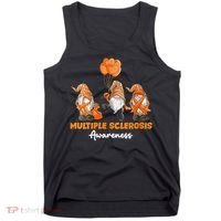 Gnomes Multiple Sclerosis Awareness Orange Ribbon Tank Top thumb 0