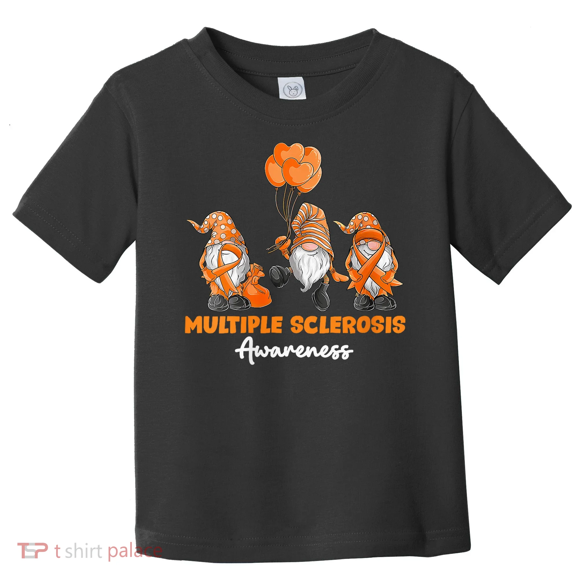 Gnomes Multiple Sclerosis Awareness Orange Ribbon Toddler T-Shirt