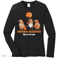 Gnomes Multiple Sclerosis Awareness Orange Ribbon Women's Long Sleeve Shirt thumb 0