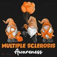 Gnomes Multiple Sclerosis Awareness Orange Ribbon Women's T-Shirt thumb 6