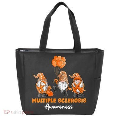 Gnomes Multiple Sclerosis Awareness Orange Ribbon Tote Bag