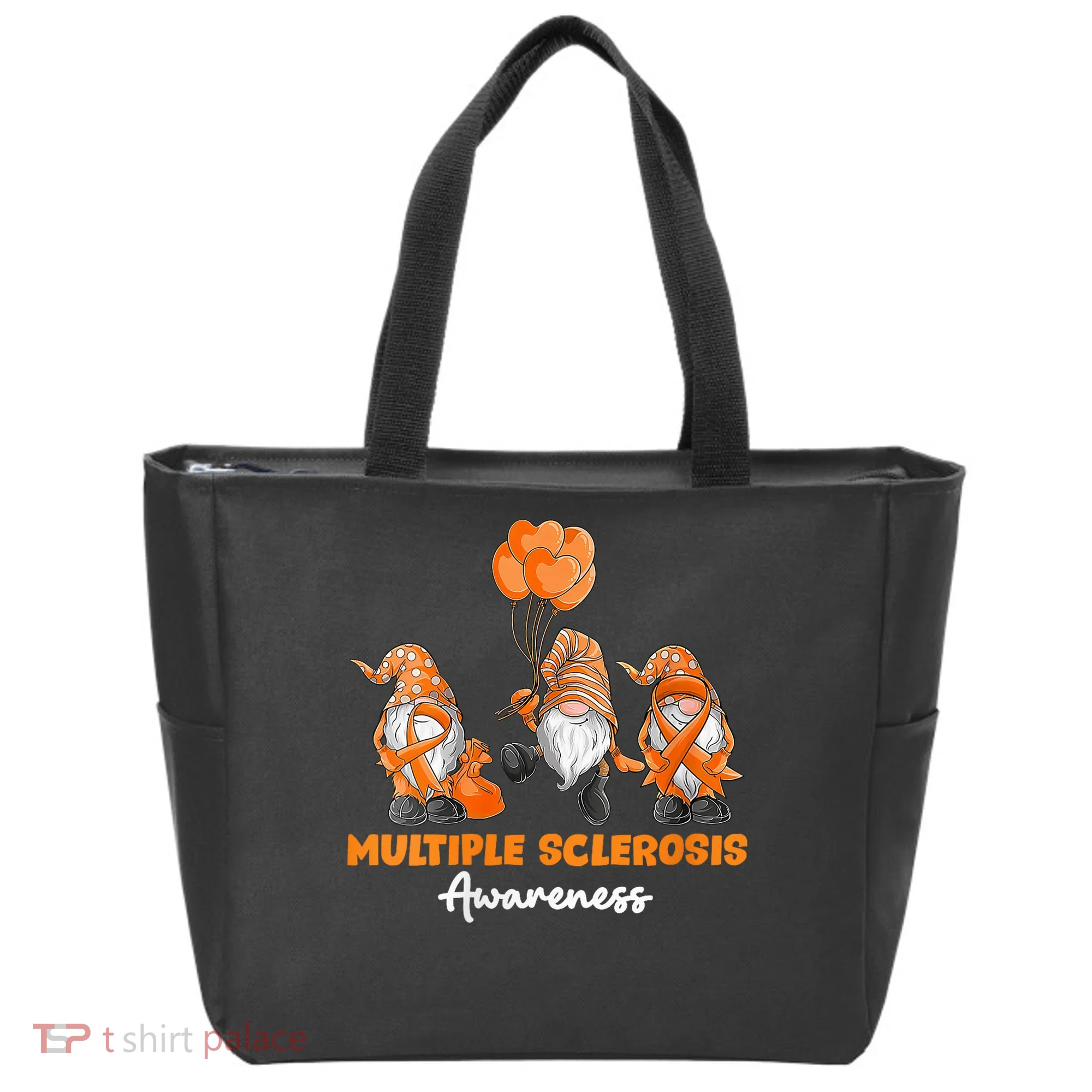 Gnomes Multiple Sclerosis Awareness Orange Ribbon Tote Bag