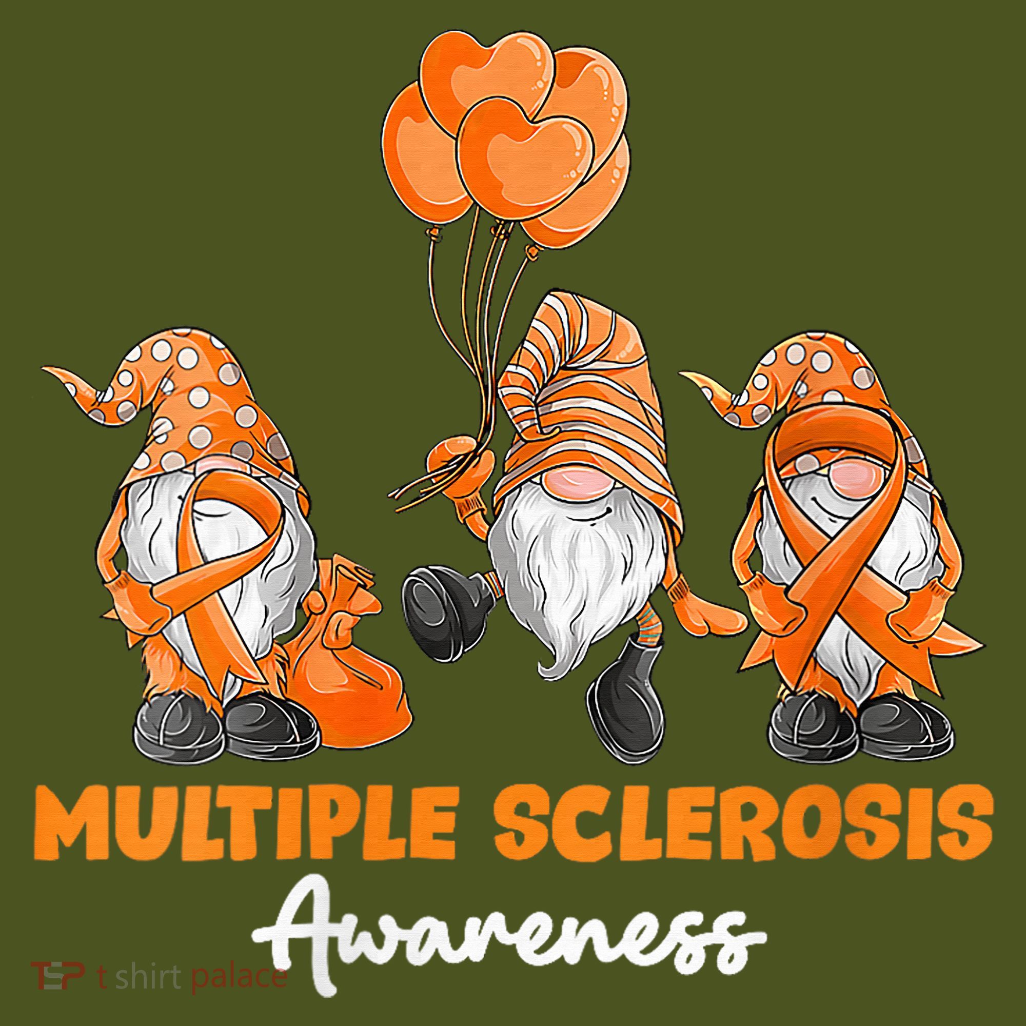Gnomes Multiple Sclerosis Awareness Orange Ribbon Backpack