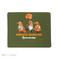 Gnomes Multiple Sclerosis Awareness Orange Ribbon Mousepad thumb 0