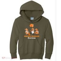 Gnomes Multiple Sclerosis Awareness Orange Ribbon Kids Hoodie thumb 0