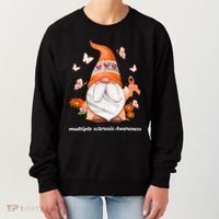 Gnome Multiple Sclerosis Awareness Orange Ribbon Gnome MS Warrior Women's Sweatshirt thumb 0