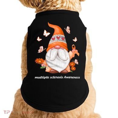 Gnome Multiple Sclerosis Awareness Orange Ribbon Gnome MS Warrior Doggie Tank