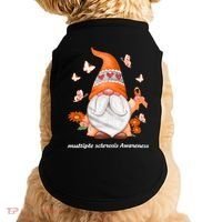 Gnome Multiple Sclerosis Awareness Orange Ribbon Gnome MS Warrior Doggie Tank thumb 0