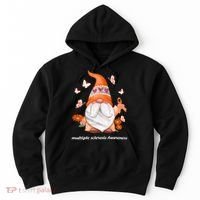 Gnome Multiple Sclerosis Awareness Orange Ribbon Gnome MS Warrior Hoodie thumb 0