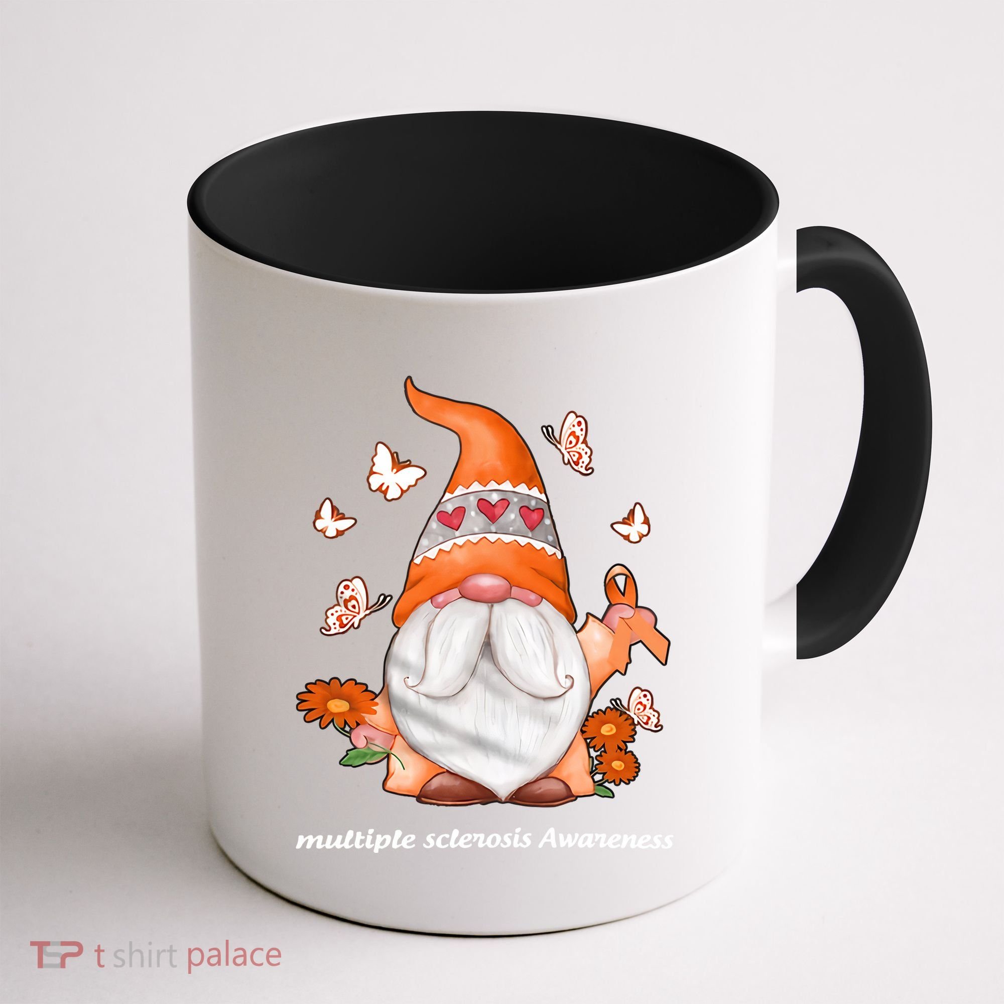 Gnome Multiple Sclerosis Awareness Orange Ribbon Gnome MS Warrior Coffee Mug