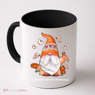 Gnome Multiple Sclerosis Awareness Orange Ribbon Gnome MS Warrior Coffee Mug