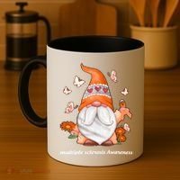 Gnome Multiple Sclerosis Awareness Orange Ribbon Gnome MS Warrior Coffee Mug thumb 4