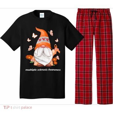 Gnome Multiple Sclerosis Awareness Orange Ribbon Gnome MS Warrior Pajama Set