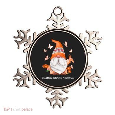Gnome Multiple Sclerosis Awareness Orange Ribbon Gnome MS Warrior Ornament