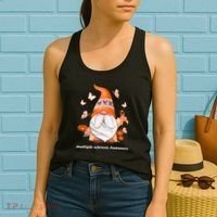 Gnome Multiple Sclerosis Awareness Orange Ribbon Gnome MS Warrior Women's Tank Top thumb 2