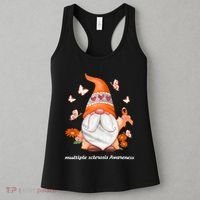 Gnome Multiple Sclerosis Awareness Orange Ribbon Gnome MS Warrior Women's Tank Top thumb 3