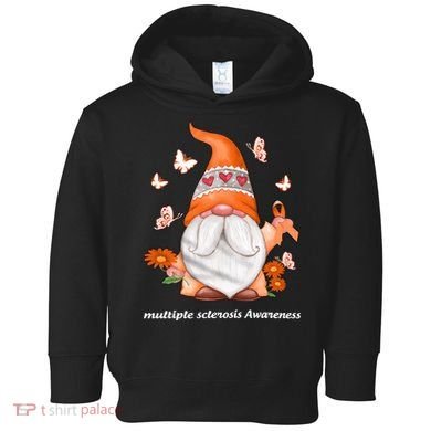 Gnome Multiple Sclerosis Awareness Orange Ribbon Gnome MS Warrior Toddler Hoodie
