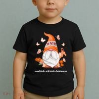 Gnome Multiple Sclerosis Awareness Orange Ribbon Gnome MS Warrior Toddler T-Shirt thumb 2