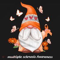 Gnome Multiple Sclerosis Awareness Orange Ribbon Gnome MS Warrior Visor thumb 3