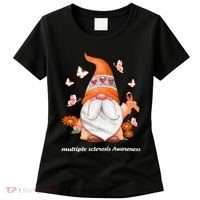 Gnome Multiple Sclerosis Awareness Orange Ribbon Gnome MS Warrior Women's T-Shirt thumb 0