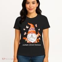 Gnome Multiple Sclerosis Awareness Orange Ribbon Gnome MS Warrior Women's T-Shirt thumb 4