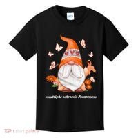 Gnome Multiple Sclerosis Awareness Orange Ribbon Gnome MS Warrior Kids T-Shirt thumb 0