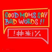 Good Moms Say Bad Words Cursing Santa Hat thumb 1
