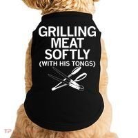 Grilling Meat Softly With His Tongs Funny Grilling Bbq Meaningful Gift Doggie Tank thumb 0