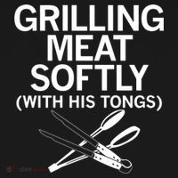 Grilling Meat Softly With His Tongs Funny Grilling Bbq Meaningful Gift Women's Hoodie thumb 2