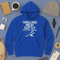 Grilling Meat Softly With His Tongs Funny Grilling Bbq Meaningful Gift Hoodie thumb 3
