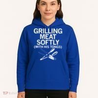 Grilling Meat Softly With His Tongs Funny Grilling Bbq Meaningful Gift Hoodie thumb 5