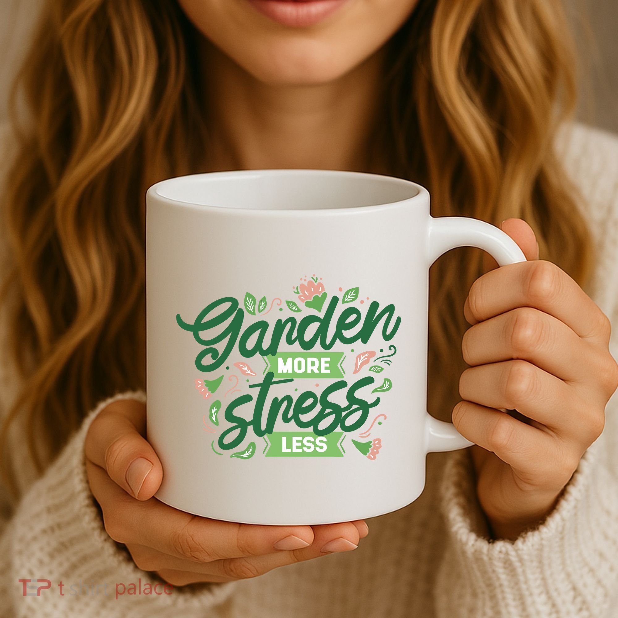 Garden More Stress Less Coffee Mug
