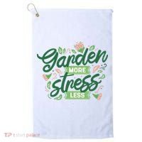 Garden More Stress Less Golf Towel thumb 0