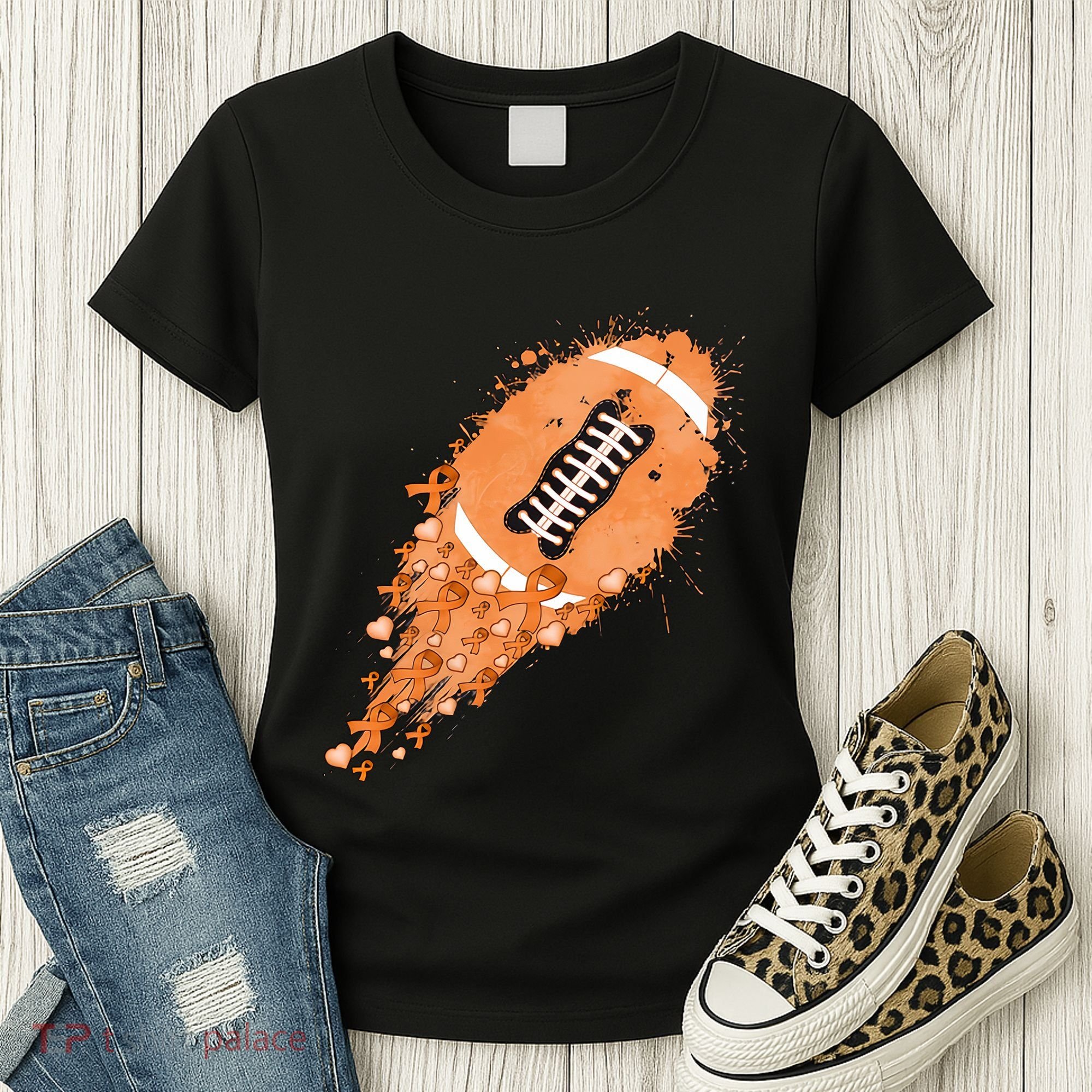 Gameday Multiple Sclerosis Awareness America Football Lover Support Women's T-Shirt