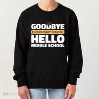 Goodbye Middle School Hello High School 8th Grade Graduation Women's Sweatshirt thumb 0