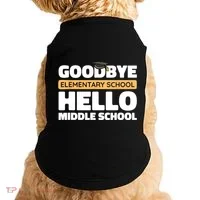 Goodbye Middle School Hello High School 8th Grade Graduation Doggie Tank thumb 0