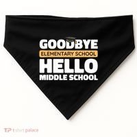 Goodbye Middle School Hello High School 8th Grade Graduation USA-Made Doggie Bandana thumb 0