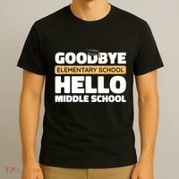 Goodbye Middle School Hello High School 8th Grade Graduation T-Shirt thumb 3