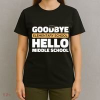 Goodbye Middle School Hello High School 8th Grade Graduation T-Shirt thumb 4