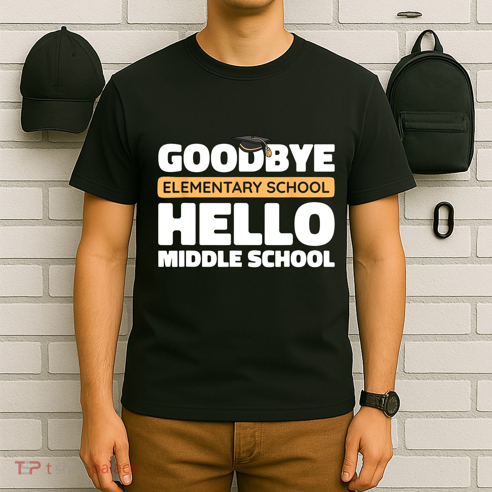 Goodbye Middle School Hello High School 8th Grade Graduation T-Shirt