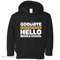 Goodbye Middle School Hello High School 8th Grade Graduation Toddler Hoodie thumb 0